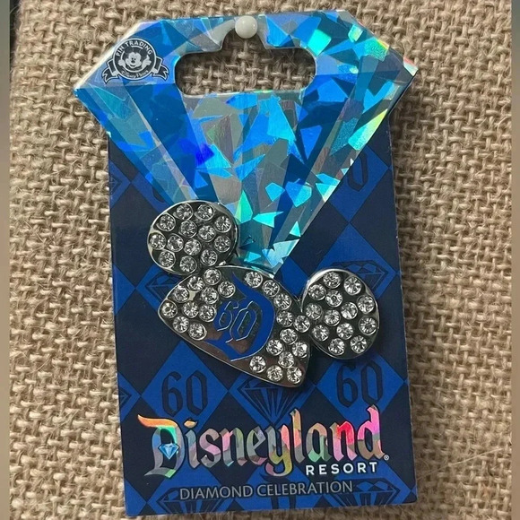 Disney Accessories - Disneyland  60th Anniversary Diamond Celebration Jeweled Mickey Ears Hat